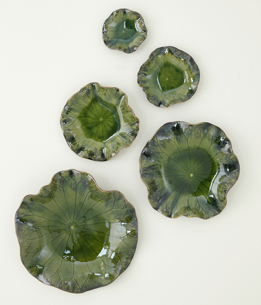 Free Formed Lily Plate-Green